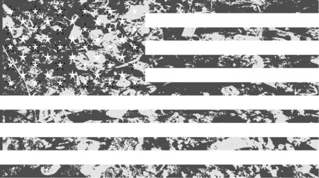American flag, USA, black and white grunge background.のイラスト素材