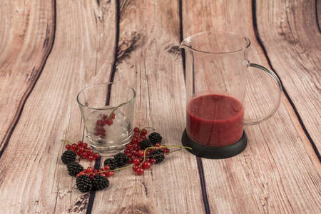 Summer smoothie with fruitsの写真素材