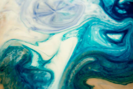 Ornate abstract gradients of acrylic paintsの写真素材