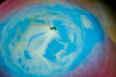 Ornate abstract gradients of acrylic paintsの写真素材