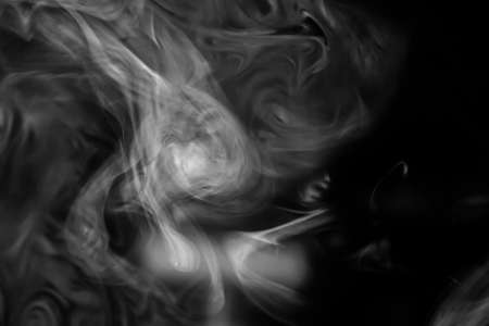 Ornate Smoke Fog on Black Backgroundの写真素材