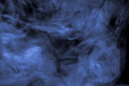 Ornate Smoke Fog on Black Background