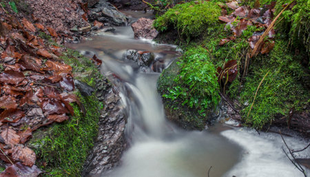 Beautiful waterfall in long exposure