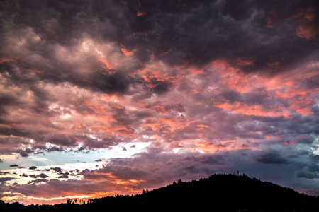 Colorful clouds in the sky