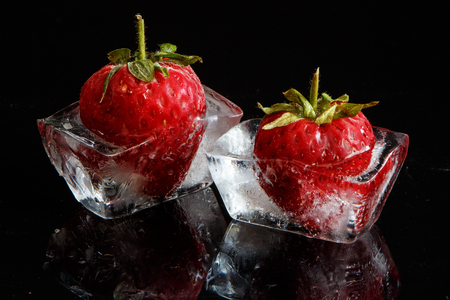 Frozen Strawberriesの写真素材