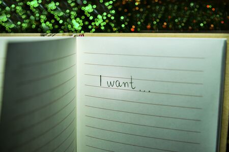 I want...の写真素材