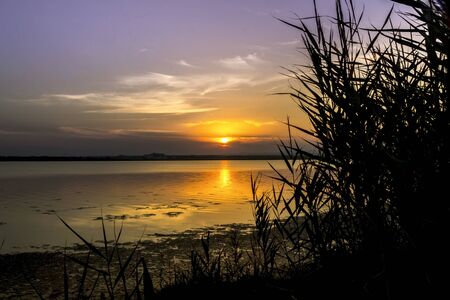 Beautiful sunset over a lake