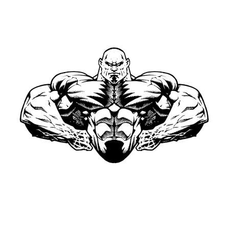 Anabolic Monster Powerlifting Gym Motivationのイラスト素材