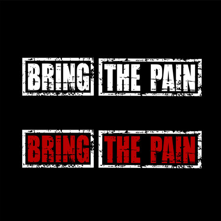 Bring The Pain Quotes Fitness Motivationのイラスト素材