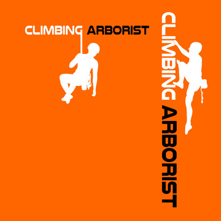 Climbing Mountain Arborist Vector Logo Designのイラスト素材