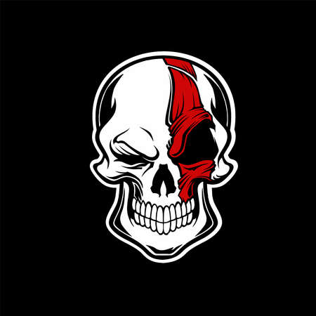 Skull Head Rage Mixed Martial Artsのイラスト素材