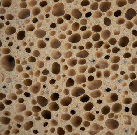 Texture of foam rubber with openings