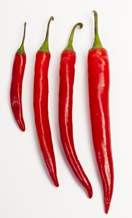 Red pepper sortedの写真素材