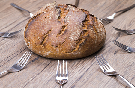 Bread and fork