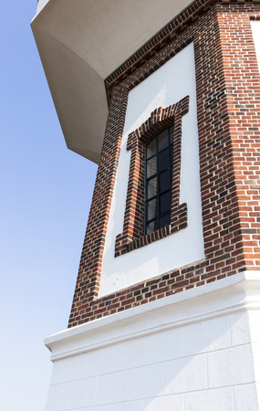 Image shows a detail view of the water tower of Langeoogの写真素材