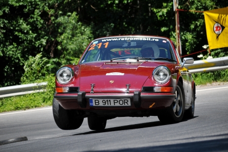 RASNOV, ROMANIA - JUNE 16 2012: Porsche 911 - Ganescu Costin - Trophy Rasnov 2012のeditorial素材