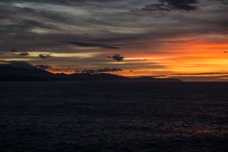Before sunrise off Cuba's coast. Captured from a Ship.