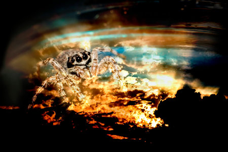 Jumping spider.の写真素材