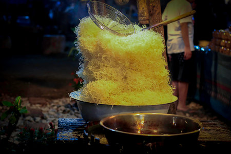 Fried rice vermicelli.の写真素材
