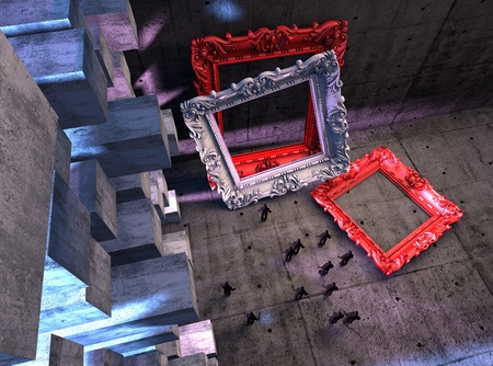 3d Abstract surreal interiorの写真素材
