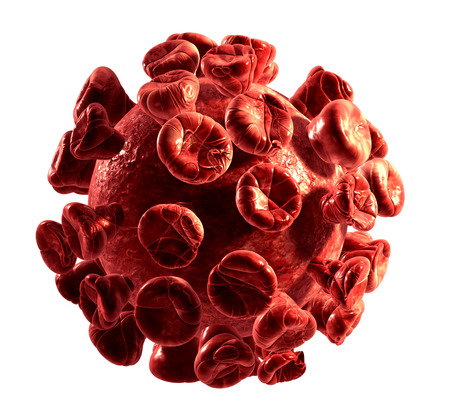 Detailed 3d illustration of Virus isolated on white backgroundの写真素材