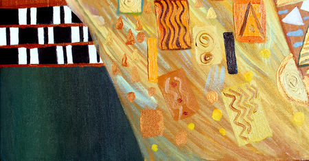 Original Abstract Painting, oil on canvasの写真素材