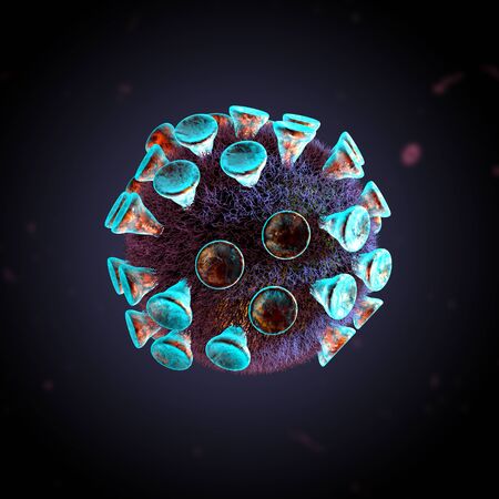 Woman with medical face mask. Concept of coronavirus quarantine in Europe.の写真素材