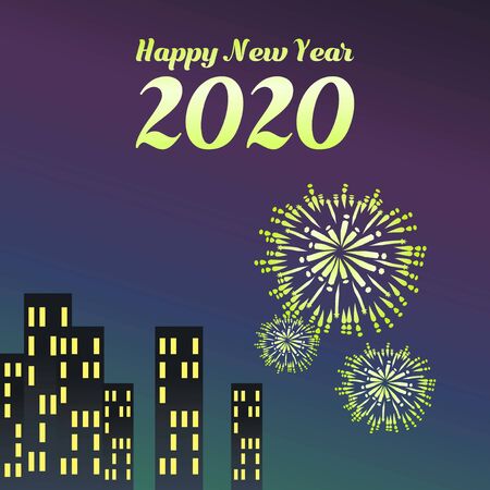 Happy New Year 2020 vector backgroundのイラスト素材