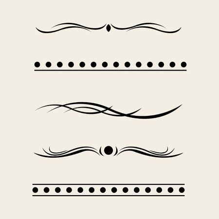 Vintage Design Elements with decorative linesのイラスト素材