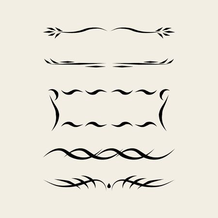 Vintage Design Elements with decorative linesのイラスト素材