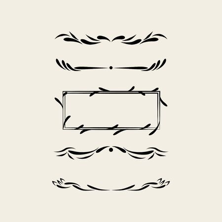 Vintage Design Elements with decorative linesのイラスト素材