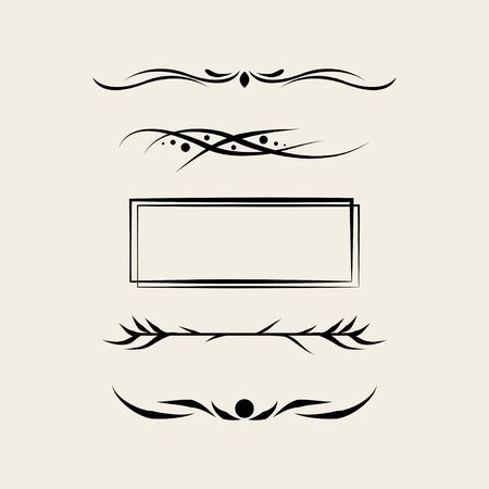 Vintage Design Elements with decorative linesのイラスト素材