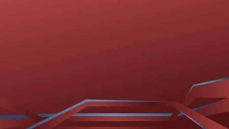 Red Background with Abstract Shapesのイラスト素材