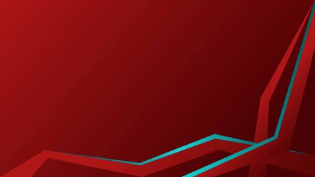Red Background with Abstract Shapesのイラスト素材