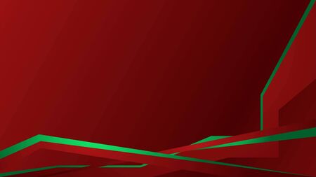 Red Background with Abstract Shapesのイラスト素材