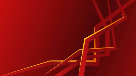 Red Background with Abstract Shapesのイラスト素材