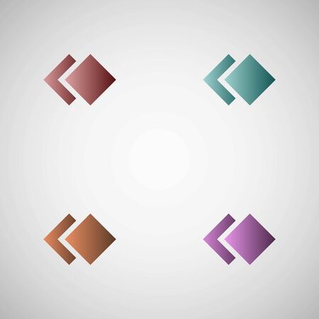 Rectangular Logo with Gradations of Colorのイラスト素材