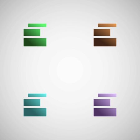 Rectangular Logo with Gradations of Colorのイラスト素材