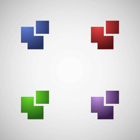 Rectangular Logo with Gradations of Colorのイラスト素材