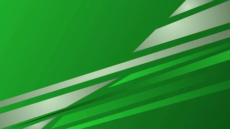 Green Background with a Combination of Lines and Shapesのイラスト素材