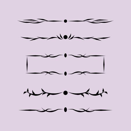 Vintage Design Elements With Lines, Vintage Design Elements With Linesのイラスト素材