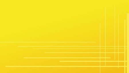 Yellow Background with a Combination of Lines and Shapesのイラスト素材