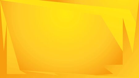 Yellow Background with a Combination of Lines and Shapesのイラスト素材
