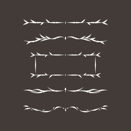 Vintage Design Elements With Linesのイラスト素材