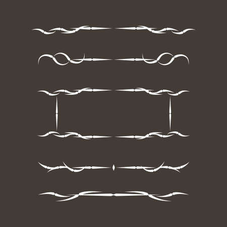 Vintage Design Elements With Linesのイラスト素材