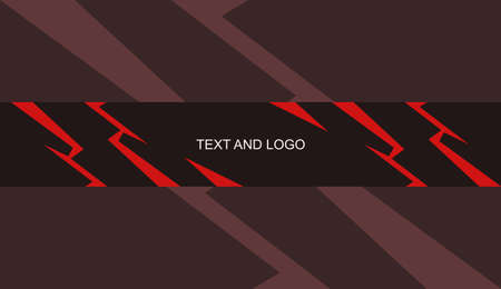 Channel Banner Red Abstract Templateのイラスト素材