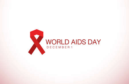 World AIDS Day with Red Colorのイラスト素材