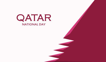 Qatar National Day Banner Templateのイラスト素材