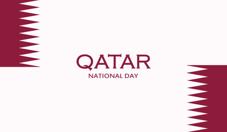 Qatar National Day Banner Templateのイラスト素材