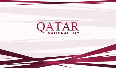 Qatar National Day Banner Templateのイラスト素材